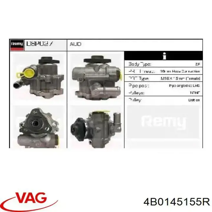 4B0145155R VAG Pompa wspomagania hydraulicznego kierownicy