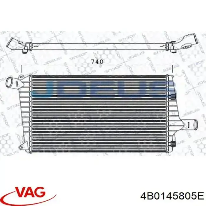 4B0145805E VAG Chłodnica intercoolera