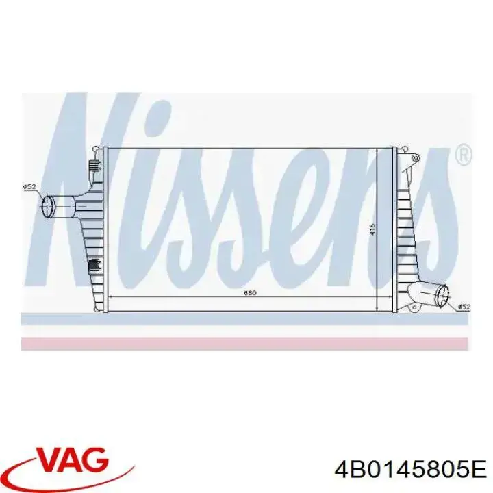 Chłodnica intercoolera VAG 4B0145805E cena, od 81,72 USD