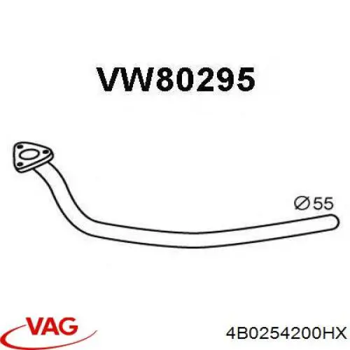 Do koszyka 4B0254200HX VAG Konwerter-katalizator