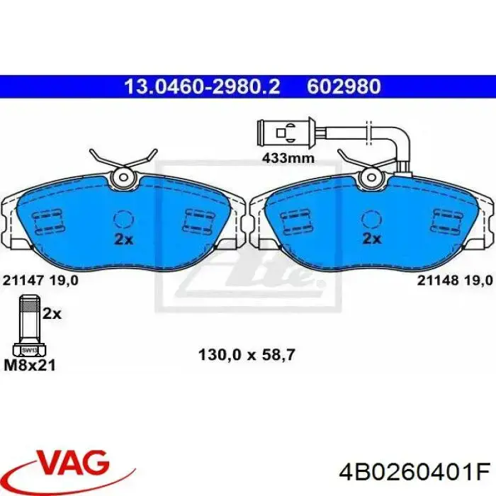 4B0260401F VAG Chłodnica klimatyzacji