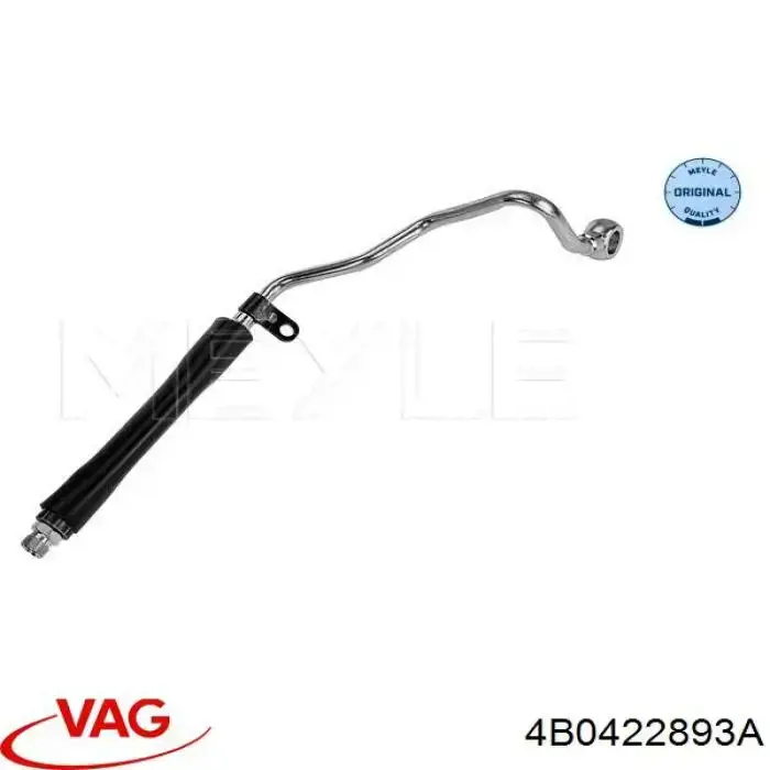 Do koszyka 4B0422893A VAG Przewód hydraulicznego układu wspomagania wysokiego ciśnienia, od pompy do maglownicy (mechanizmu)