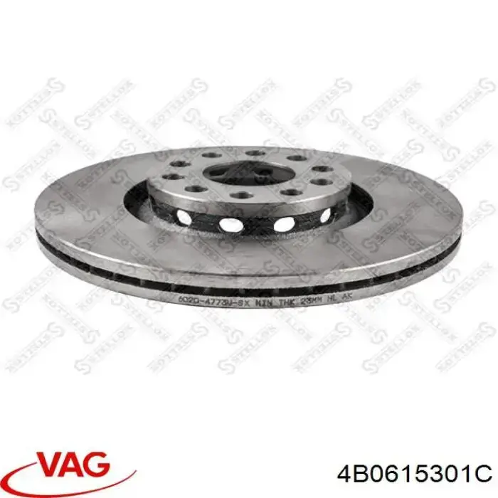 Tarcza hamulcowa przednia VAG 4B0615301C cena, od 84,70 USD