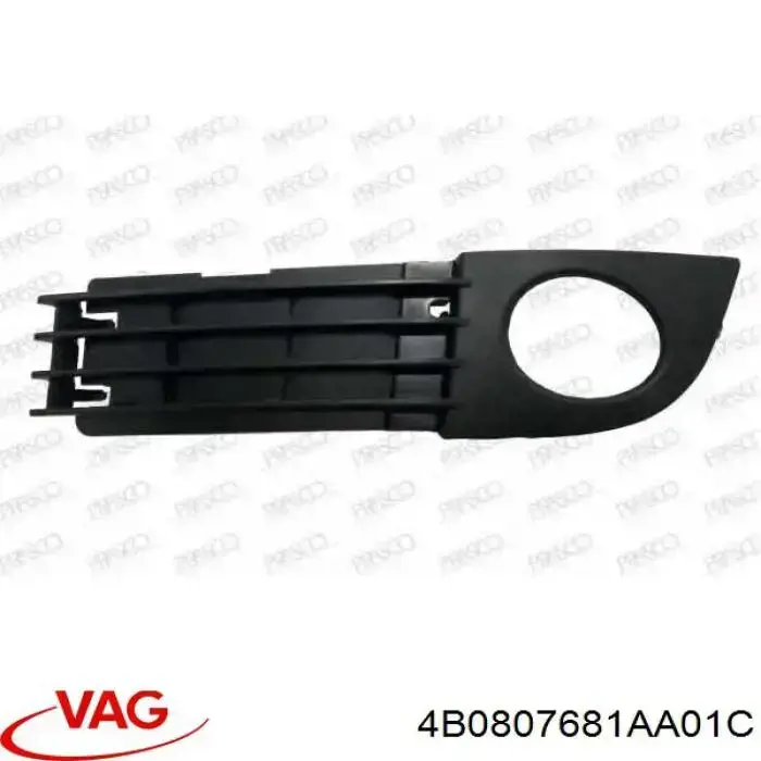 4B0807681AA01C VAG Zaślepka (kratki) lamp przeciwmgielnych zderzaka przedniego lewa