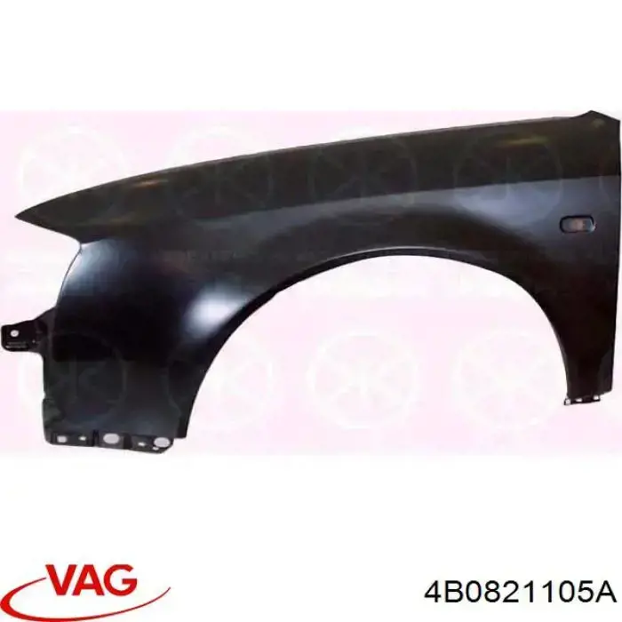 Do koszyka 4B0821105A VAG Błotnik przedni lewy