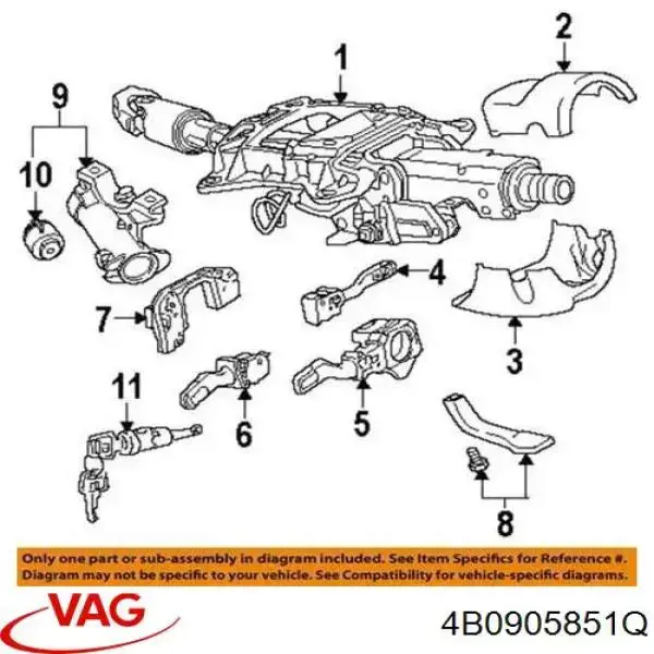 Stacyjka zapłonowa VAG 4B0905851Q cena, od 37,51 USD