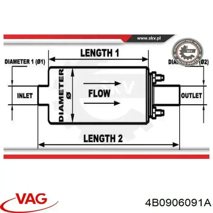 4B0906091A VAG Element-turbina pompy paliwa