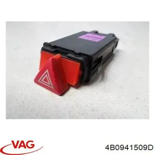 Do koszyka 4B0941509D VAG Przycisk włączania światła awaryjnego