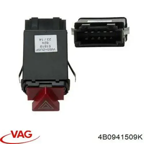 Przycisk włączania światła awaryjnego VAG 4B0941509K cena, od 35,49 USD