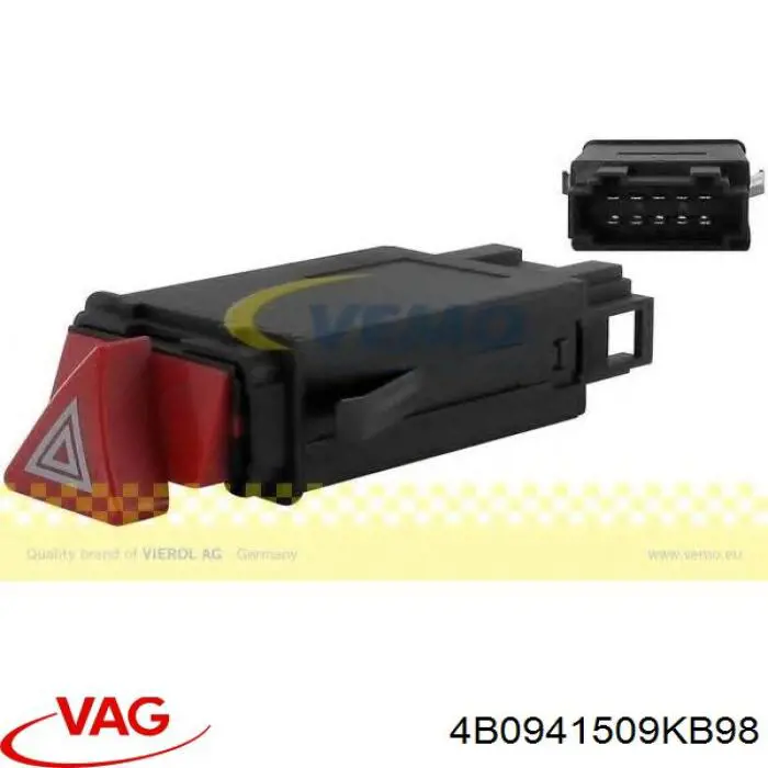 Przycisk włączania światła awaryjnego VAG 4B0941509KB98 cena, od 35,44 USD