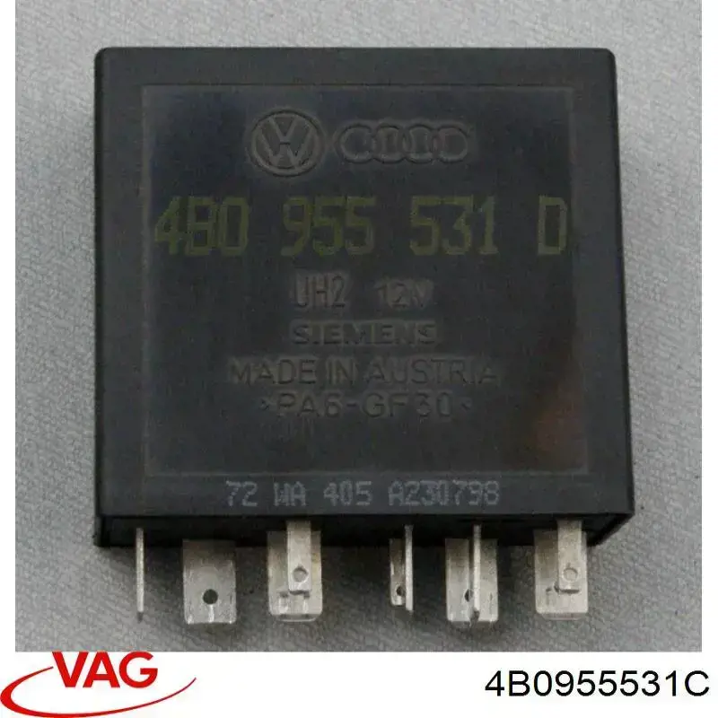 Przekaźnik sterownika wycieraczek VAG 4B0955531C
