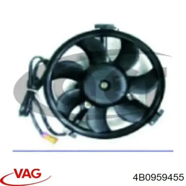 Do koszyka 4B0959455 VAG Wentylator elektryczny układu chłodzenia kompletny (silnik+wirnik)