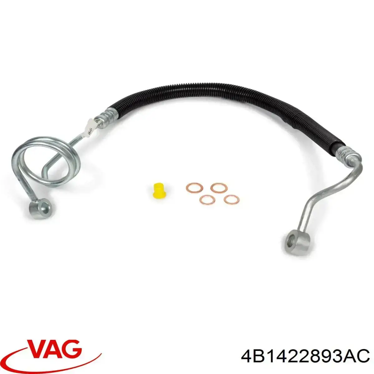 Przewód hydraulicznego układu wspomagania wysokiego ciśnienia, od pompy do maglownicy (mechanizmu) VAG 4B1422893AC cena, od 109,35 USD