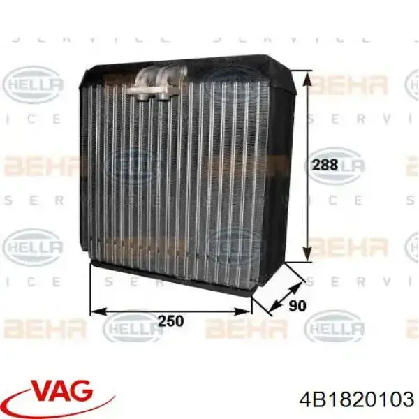 Parownik klimatyzacji VAG 4B1820103 cena, od 110,79 USD