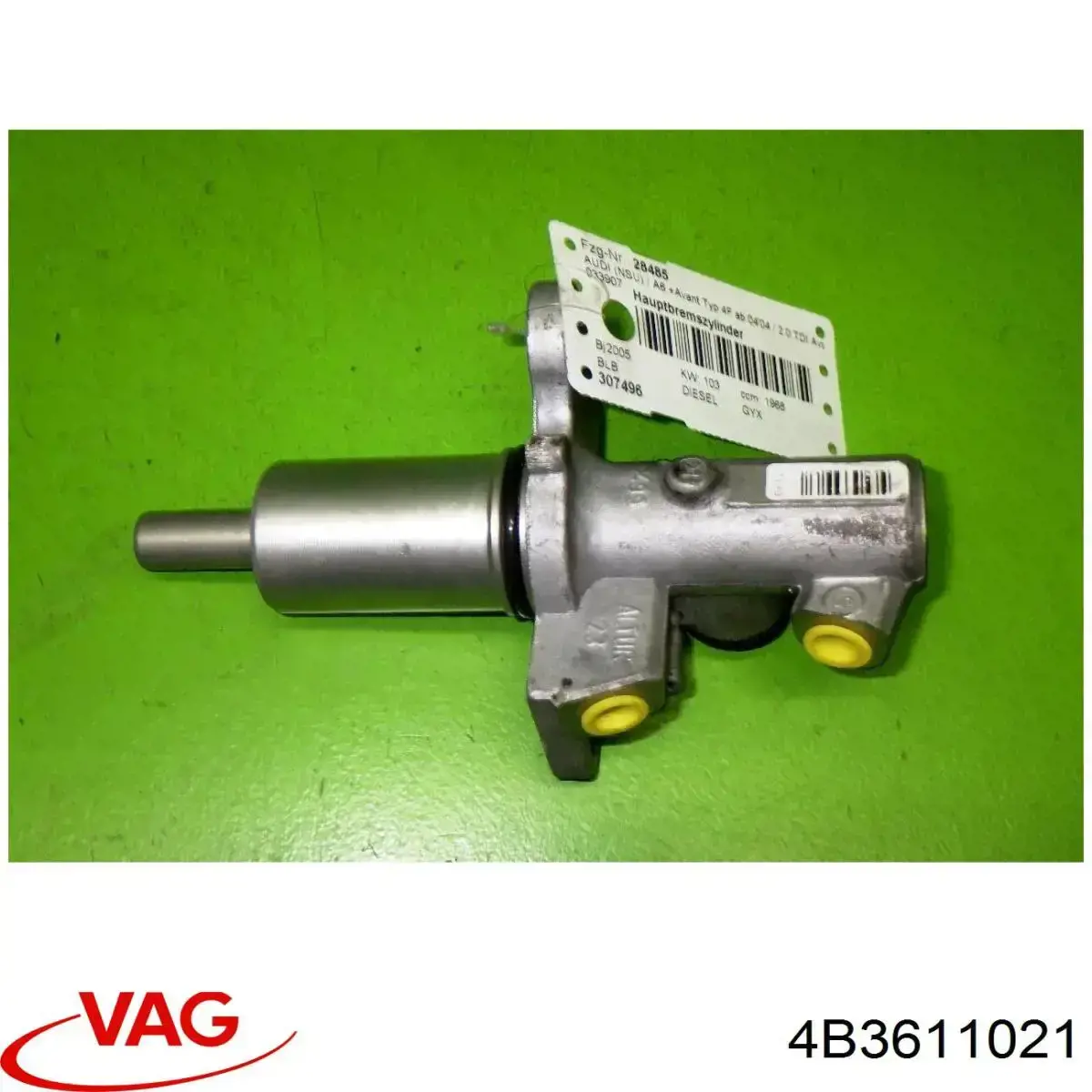 Główny cylinder hamulców 4B3611021 VAG