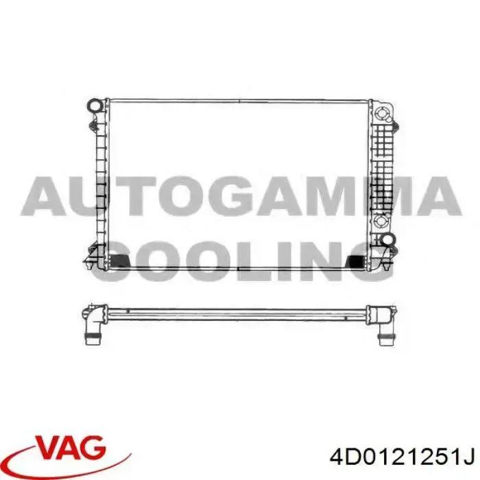4D0121251J VAG Chłodnica silnika