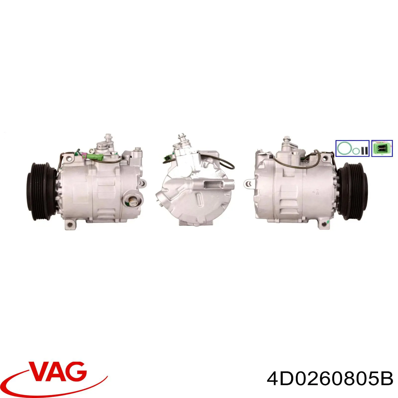 Sprężarka klimatyzacji VAG 4D0260805B cena, od 150,75 USD