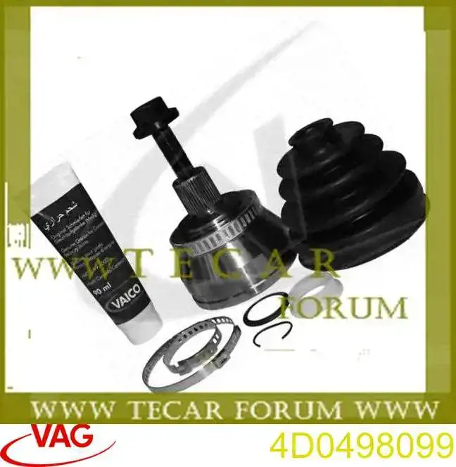 Przegub homokinetyczny przedni zewnętrzny VAG 4D0498099 cena, od 17,24 USD