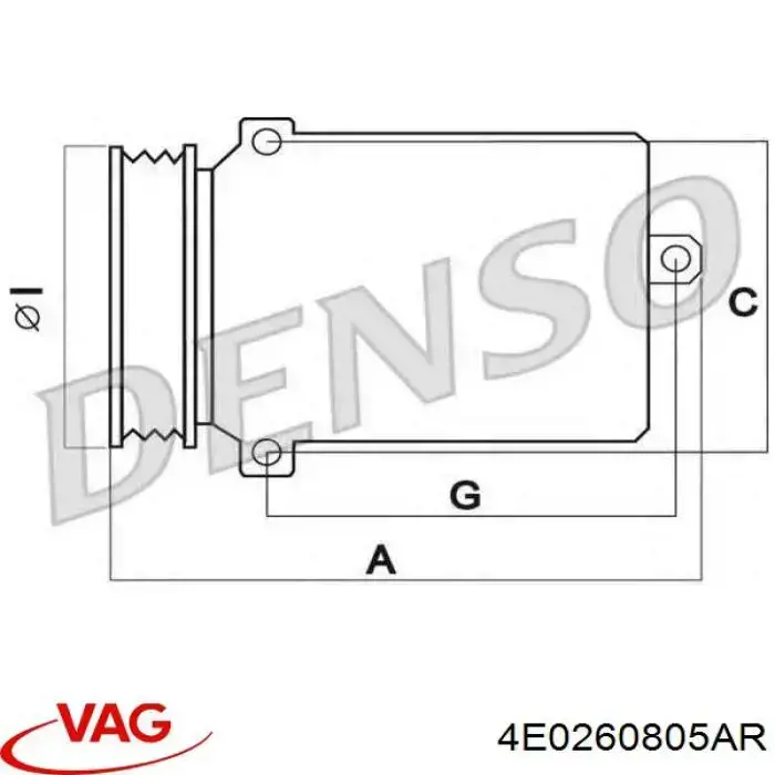 Sprężarka klimatyzacji VAG 4E0260805AR cena, od 452,63 USD