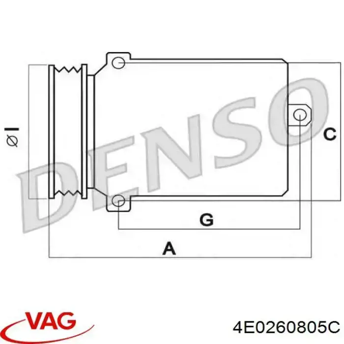 4E0260805C VAG Sprężarka klimatyzacji