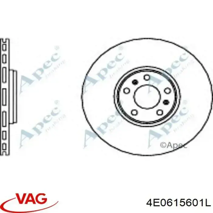Tarcza hamulcowa tylna VAG 4E0615601L cena, od 101,33 USD