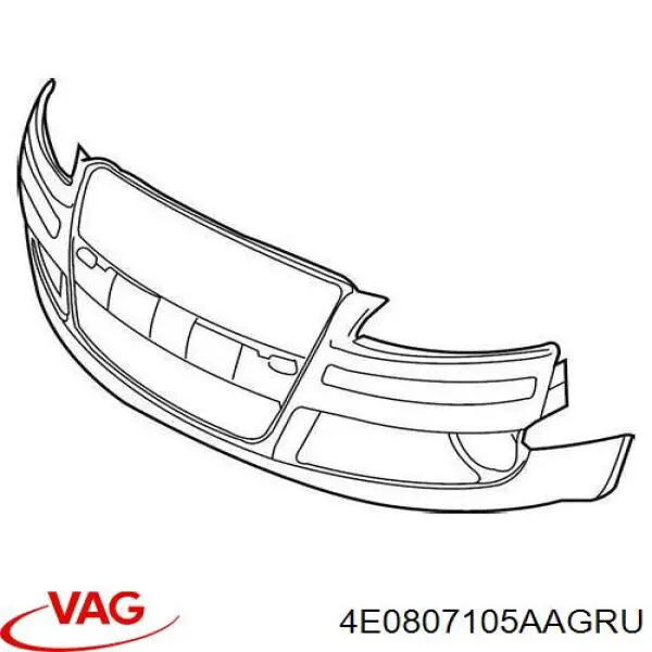 Zderzak przedni VAG 4E0807105AAGRU cena, od 679,25 USD