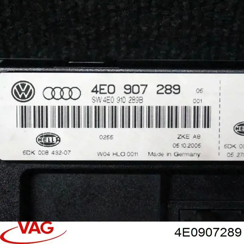 Do koszyka Blok komfortu Audi A8 D3 4E2, 4E8
