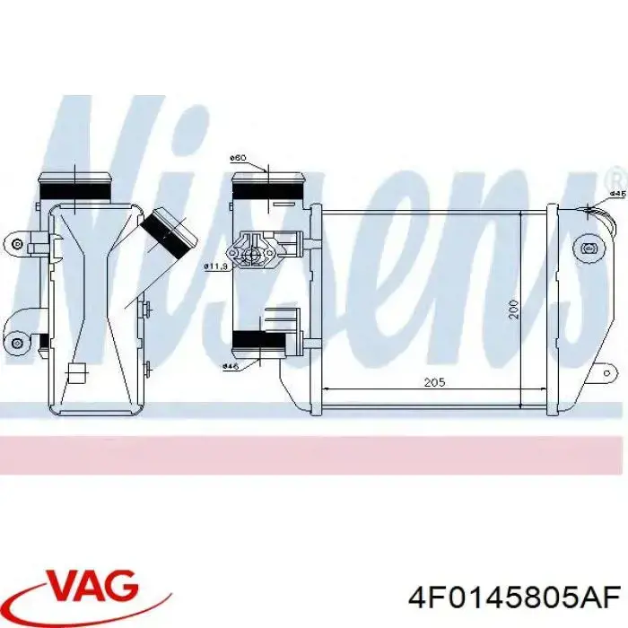 4F0145805AF VAG Chłodnica intercoolera