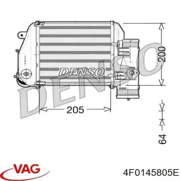 Do koszyka 4F0145805E VAG Chłodnica intercoolera