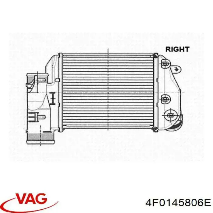 Chłodnica intercoolera VAG 4F0145806E cena, od 107,83 USD