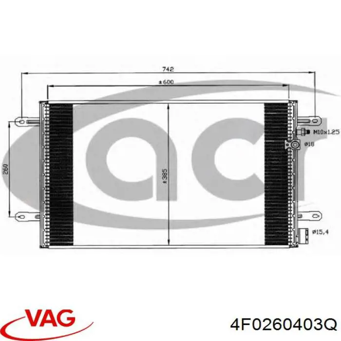 4F0260403Q VAG Chłodnica klimatyzacji