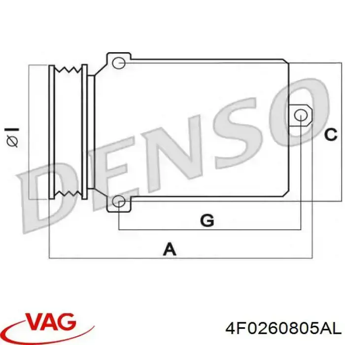 Sprężarka klimatyzacji VAG 4F0260805AL cena, od 366,46 USD