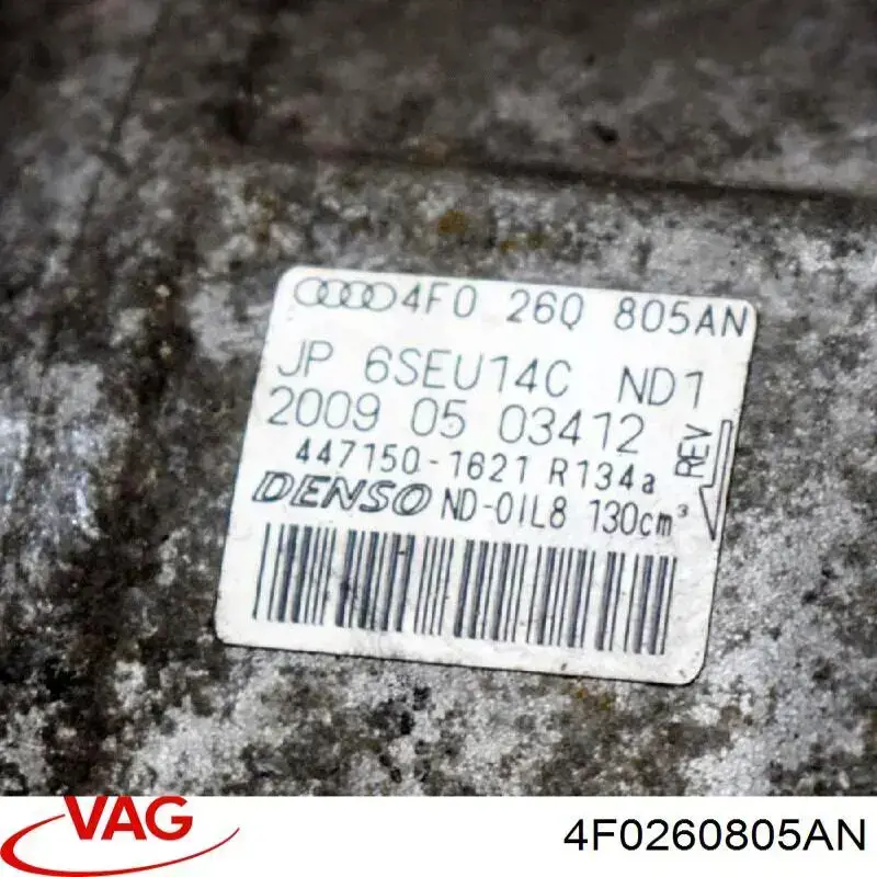 Do koszyka 4F0260805AN VAG Sprężarka klimatyzacji