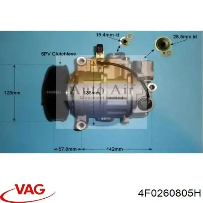 4F0260805H VAG Sprężarka klimatyzacji