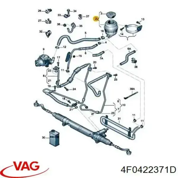 Zbiornik płynu wspomagania Audi A5 Sportback