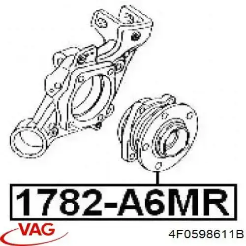 Do koszyka 4F0598611B VAG Piasta tylna