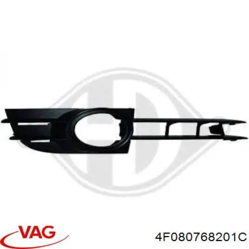 4F080768201C VAG Kratka zderzaka przedniego prawa