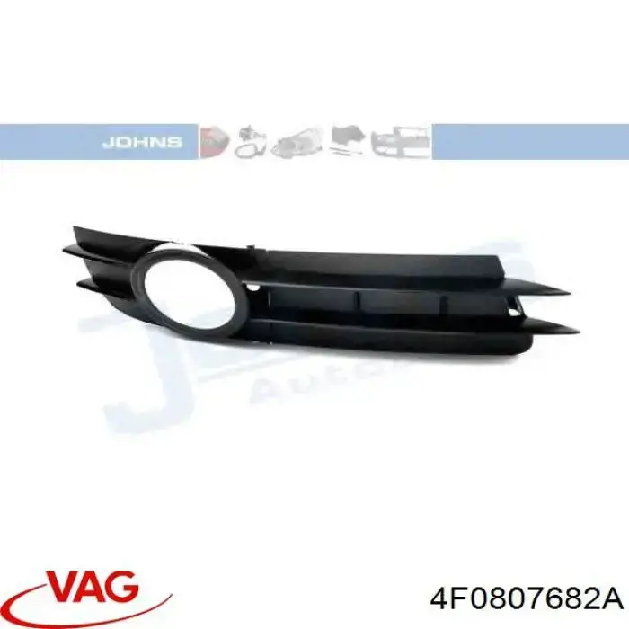 4F0807682A VAG Kratka zderzaka przedniego prawa