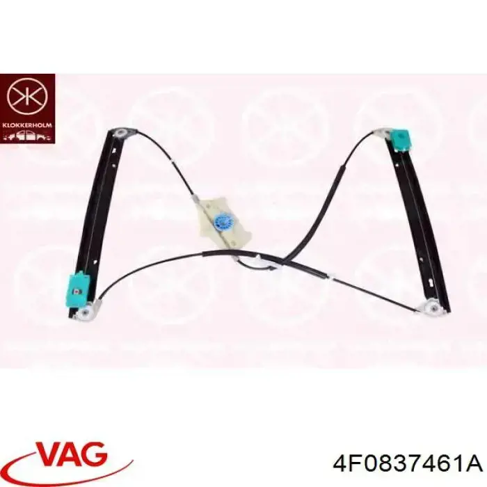Mechanizm podnoszenia szyby drzwi przednich lewych VAG 4F0837461A cena, od 57,89 USD
