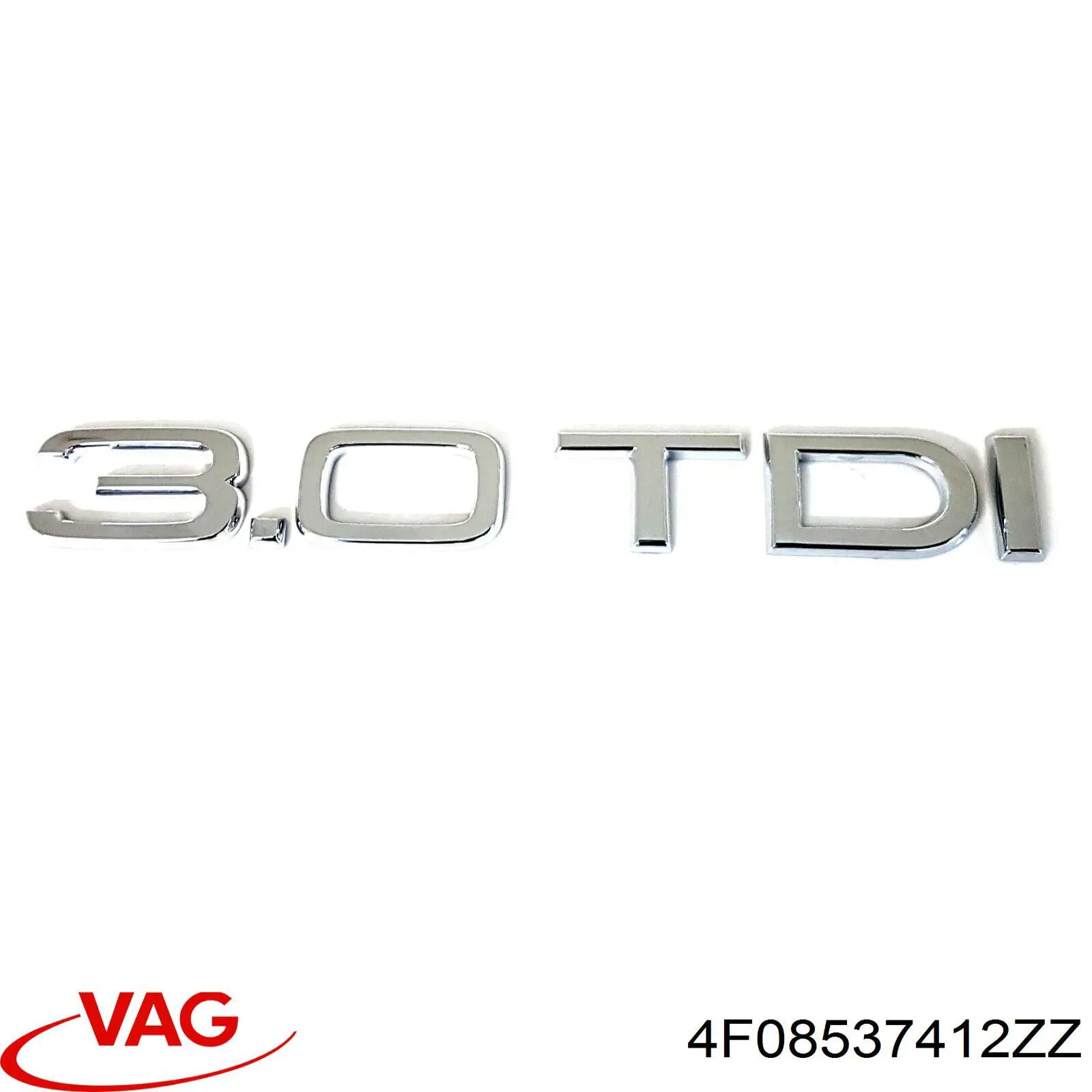 4F08537412ZZ VAG Emblemat na klapę bagaznika (znaczek firmowy)