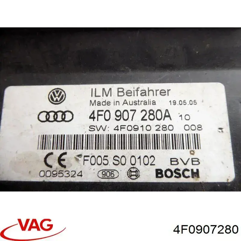 Do koszyka 4F0907280 VAG Sterownik instalacji elektrycznej wnętrza