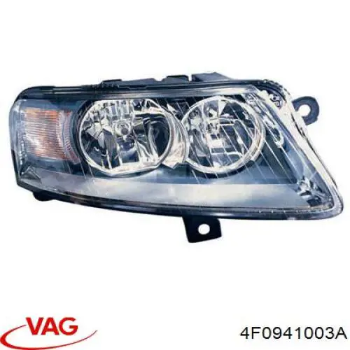 Do koszyka 4F0941003A VAG Reflektor lewy