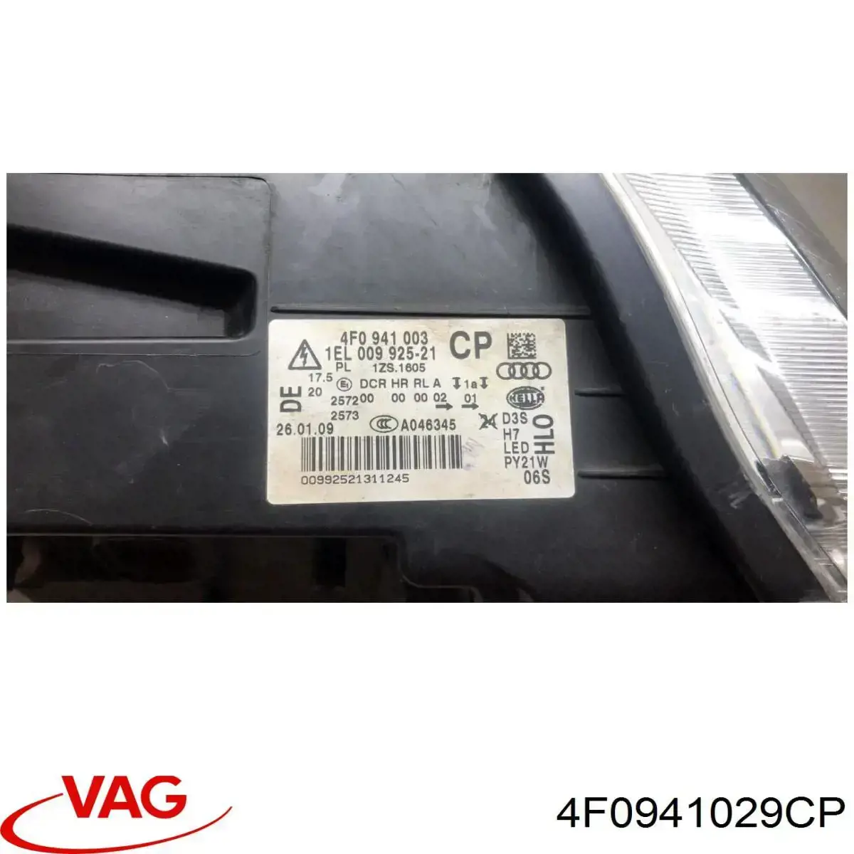 4F0941029CP VAG Reflektor lewy