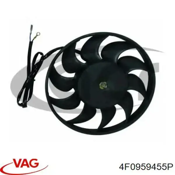 Do koszyka 4F0959455P VAG Wentylator elektryczny układu chłodzenia kompletny (silnik+wirnik)