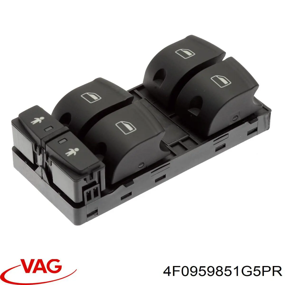 4F0959851G5PR VAG Panel przyciskowy sterowania podnośnikiem szyby przedni lewy