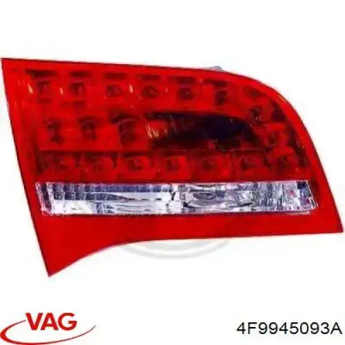 Lampa zespolona tylna lewa wewnętrzna VAG 4F9945093A cena, od 164,69 USD