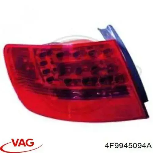 Lampa zespolona tylna prawa wewnętrzna VAG 4F9945094A cena, od 141,94 USD