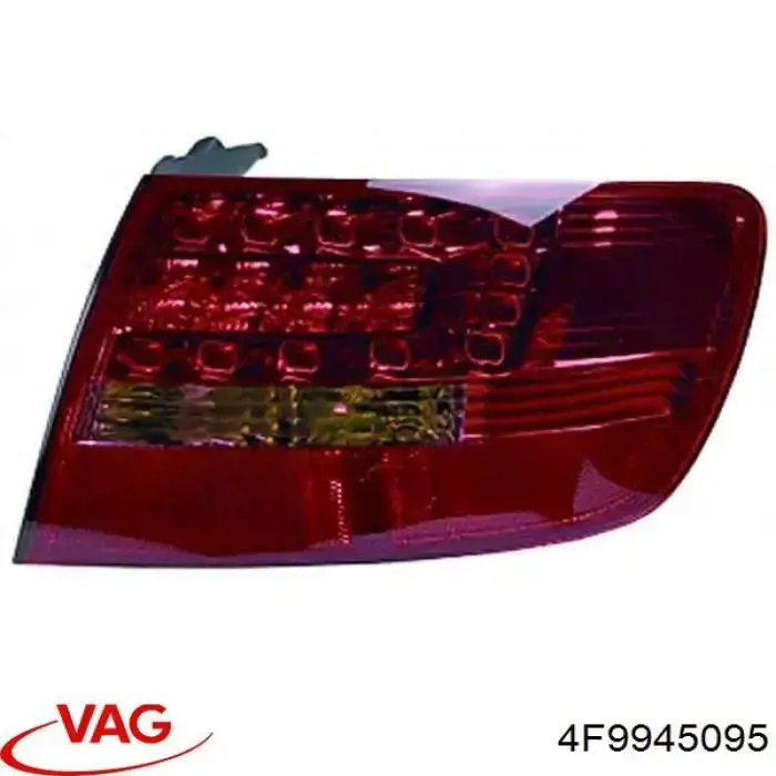 Lampa zespolona tylna lewa zewnętrzna VAG 4F9945095 cena, od 153,23 USD