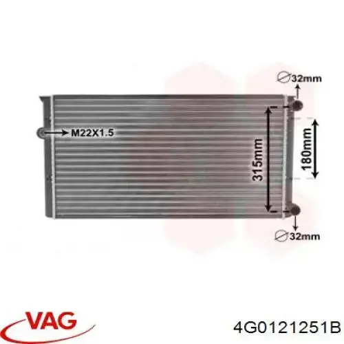 Do koszyka 4G0121251B VAG Chłodnica silnika