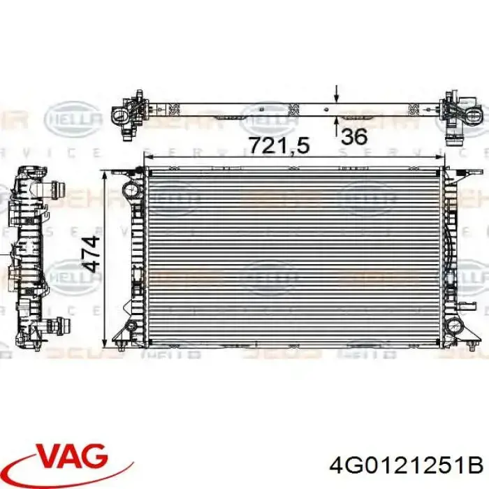 4G0121251B VAG Chłodnica silnika